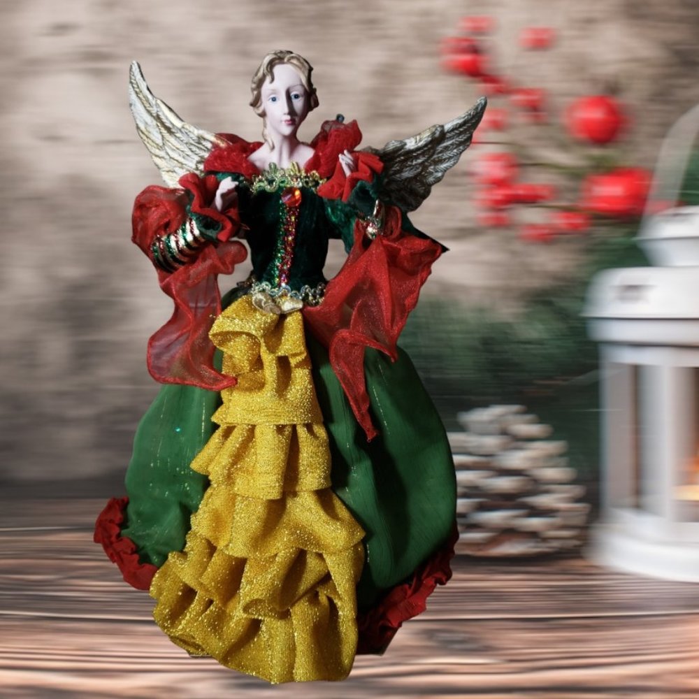 The Bombay Company Christmas Angel - Tree Topper - 16" - Porcelain